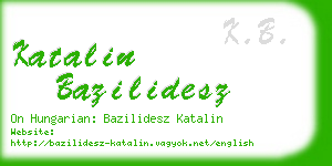 katalin bazilidesz business card